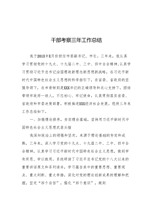 干部考察三年工作总结 2篇.docx