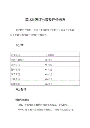美术比赛评分表及评分标准.docx