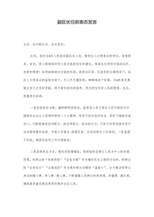副区长任前表态发言.docx