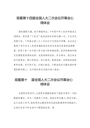 (三十七篇)观看2024年第十四届全国人大二次会议开幕会心得体会.docx