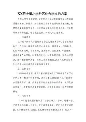 XX县乡镇小学片区化办学实施方案.docx