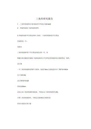 三角形研究报告.docx