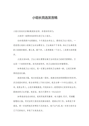 小组长竞选发言稿.docx