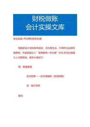 财会实操-开办费的账务处理.docx