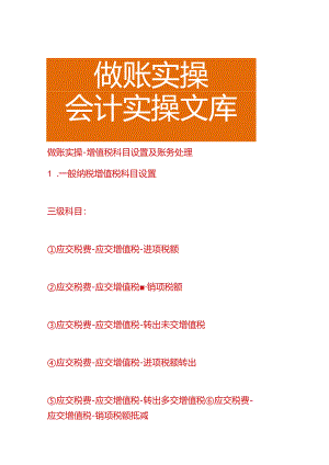 做账实操-增值税科目设置及账务处理.docx
