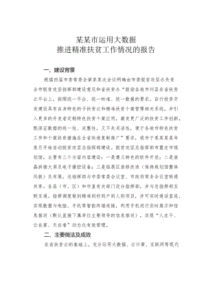 某某市运用大数据推进精准扶贫工作情况的报告.docx