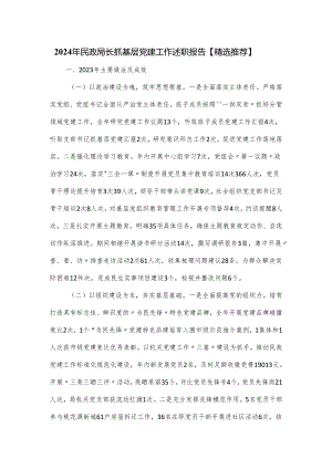 2024年民政局长抓基层党建工作述职报告.docx