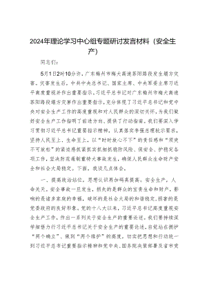 2024年理论学习中心组专题研讨发言材料.docx