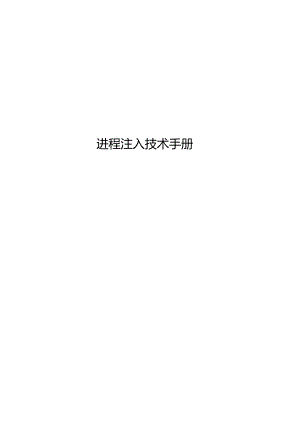 2024进程注入技术手册.docx