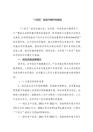 (六篇)“十四五”规划中期评估报告1汇编.docx