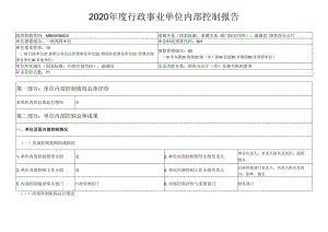 2020年度行政事业单位内部控制报告.docx