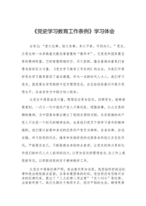 学习贯彻《党史学习教育工作条例》心得体会精品范文五篇.docx