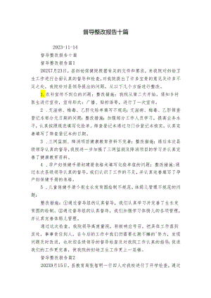 督导整改报告十篇.docx