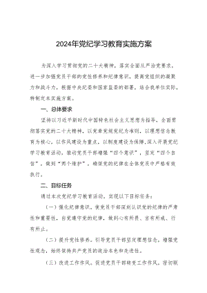 (13篇)2024年党纪学习教育实施方案(参考模板).docx