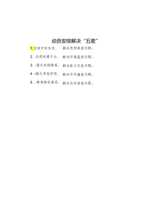 动员部署解决“五差”.docx