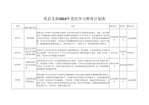 党纪学习教育学习计划安排表格合集资料.docx