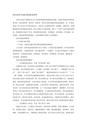 国企标杆党建品牌建设材料.docx