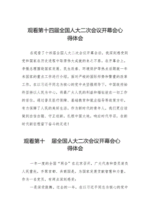 (三十七篇)党员干部2024年两会观看第十四届全国人大二次会议开幕会心得体会.docx