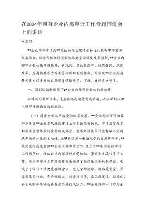 在2024年国有企业内部审计工作专题推进会上的讲话.docx