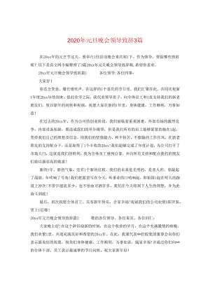 2024年元旦晚会领导致辞3篇.docx