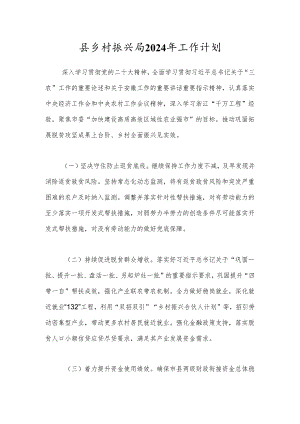 县乡村振兴局2024年工作计划.docx