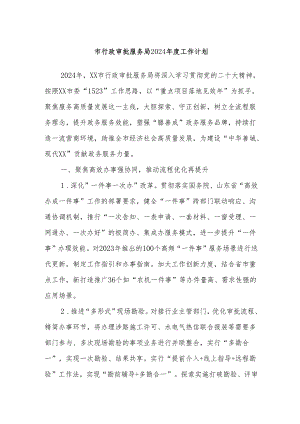 市行政审批服务局2024年度工作计划.docx