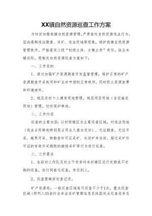 XX镇自然资源巡查工作方案.docx