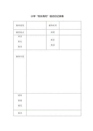 小学“校长有约”信访日记录表.docx