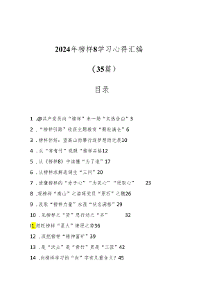 （35篇）2024年榜样8学习心得汇编.docx