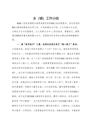 乡（镇）高质量发展工作小结.docx