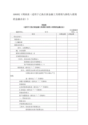 利润表(适用于已执行新金融工具准则与新收入准.docx