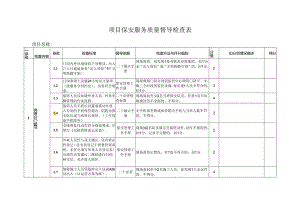 保安服务质量督导检查表.docx