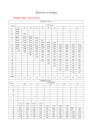 履带吊和汽车吊荷载表完整版.docx