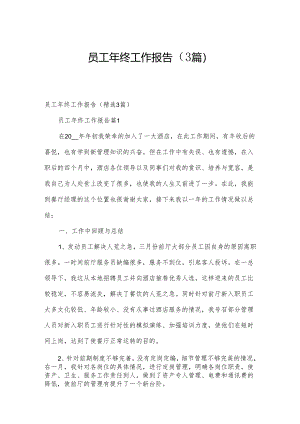员工年终工作报告（3篇）.docx