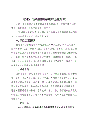 县市场监管局党建示范点暨模范机关创建方案.docx