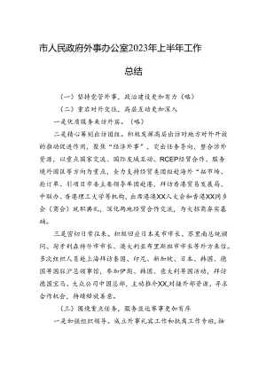 市人民政府外事办公室2023年上半年工作总结（20230710）.docx