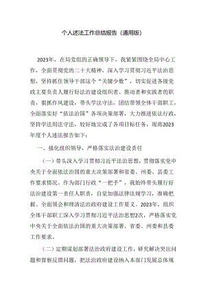 个人述法工作总结报告（通用版）.docx