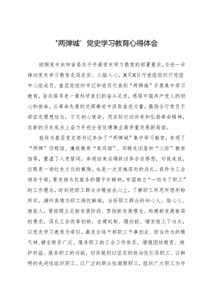 “两弹城”党史学习教育心得体会(工会）.docx