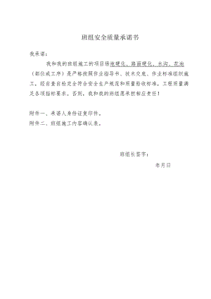 安全质量承诺书照山隧道进出口临建.docx