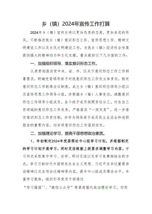 2024乡镇宣传工作计划.docx