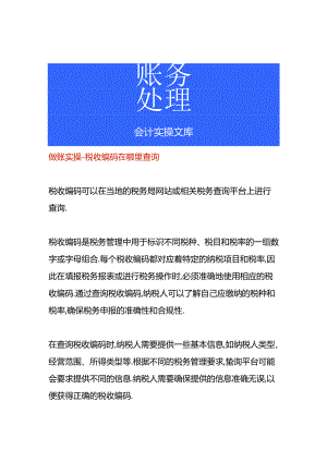 做账实操-税收编码在哪里查询.docx