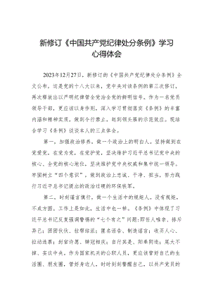 新修订《中国共产党纪律处分条例》学习心得体会九篇.docx