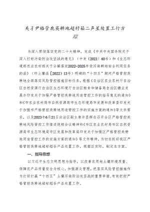 关于严格管控类耕地超标稻谷产品处置工作方案.docx