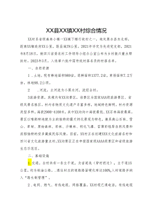 Xx县xx镇xx村综合情况.docx