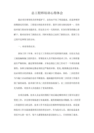 总工程师培训心得体会.docx
