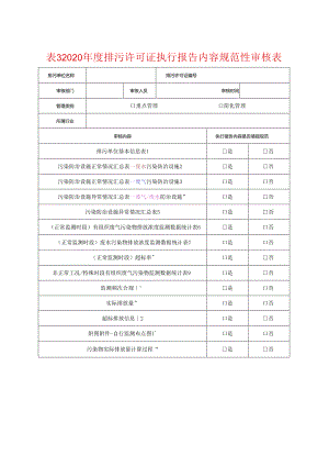 执行报告内容规范性审核表.docx