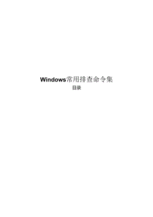 2024windows安全常用排查命令集.docx