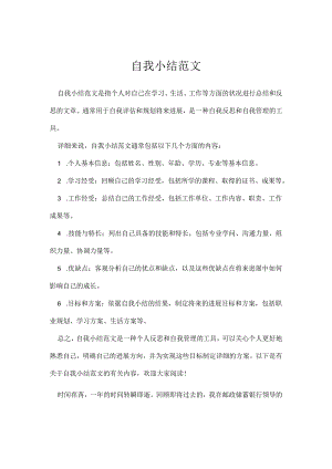 自我小结范文.docx