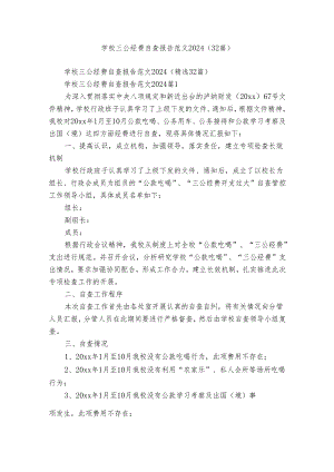 学校三公经费自查报告范文2024（32篇）.docx