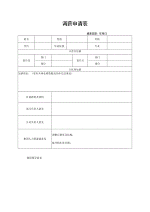 调薪申请表模板.docx